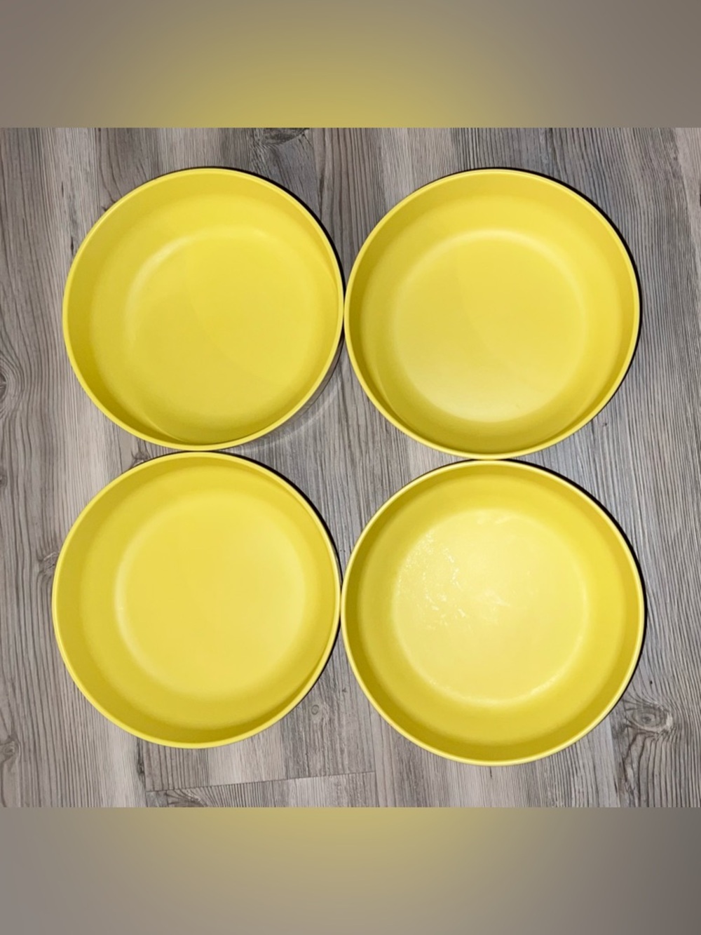 4 West Elm Aaron Probyn Yellow  Melamine Plastic Bowls